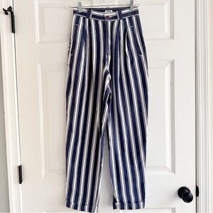 Vintage Esprit Pleated Vertical Stripes Jeans Size 6